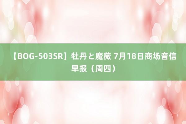 【BOG-503SR】牡丹と魔薇 7月18日商场音信早报（周四）